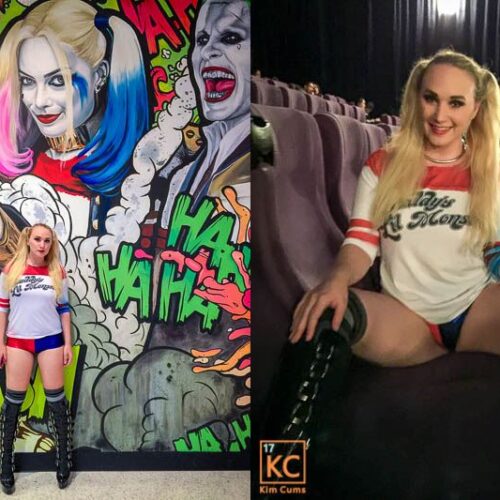 Kim Cums: Harley Quinn Suicide Squad Movie Date