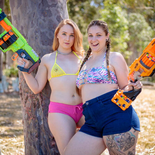 Kim Cums: Nerf Gun Babes with Rachel Organa