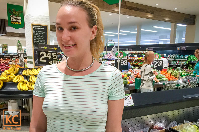 Kim Cums: Moments - Braless in Grocery Store